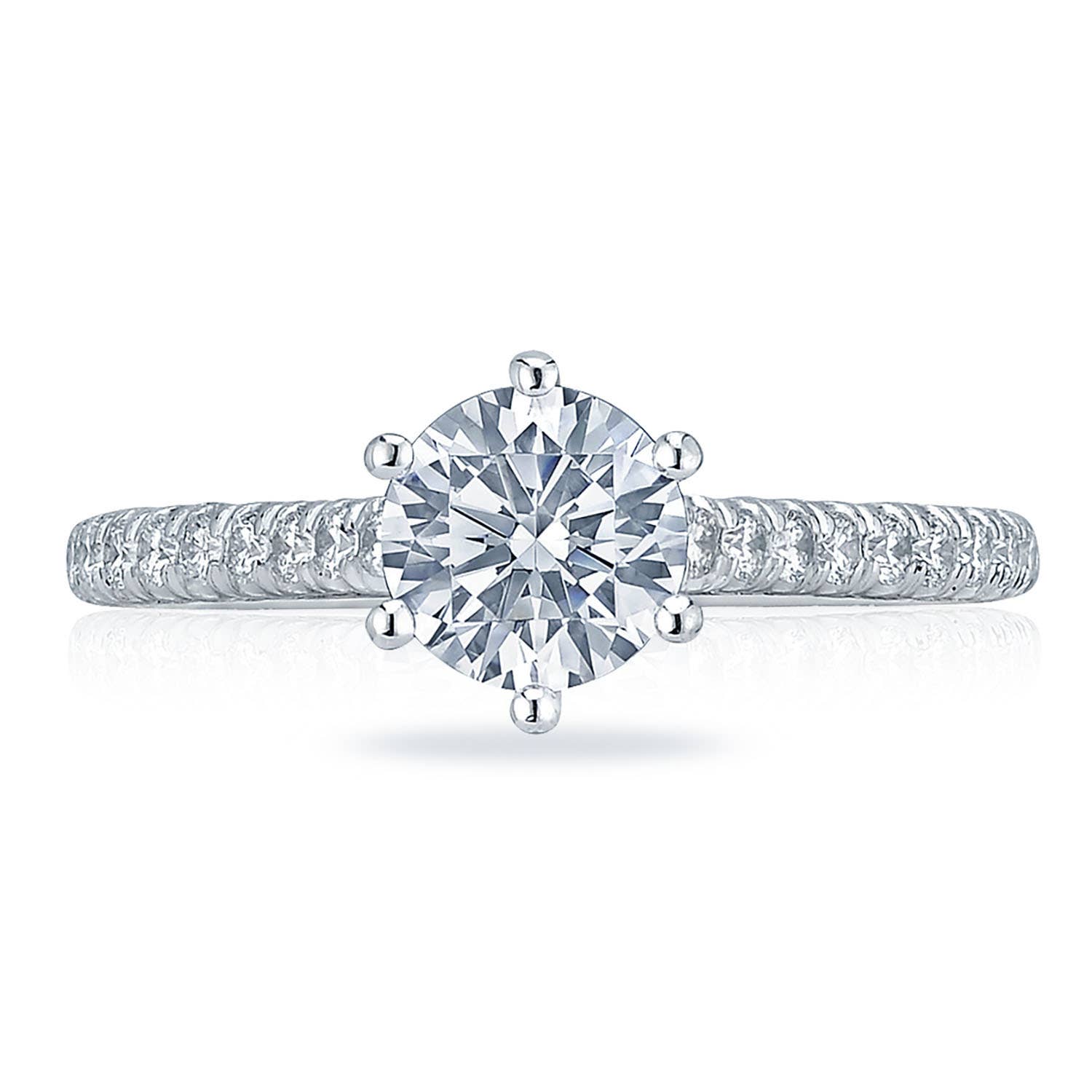 Petite Crescent | Round Solitaire Engagement Ring HT2546RD65