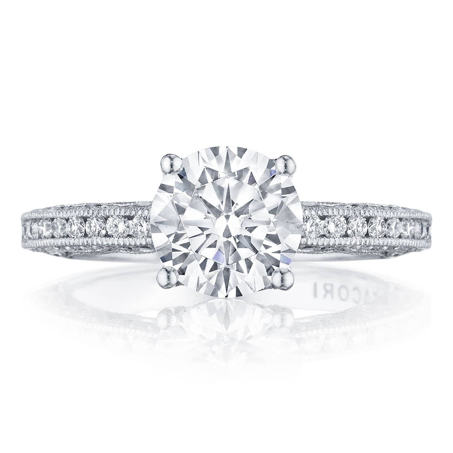 Classic Crescent | Round Solitaire Engagement Ring HT2553RD8