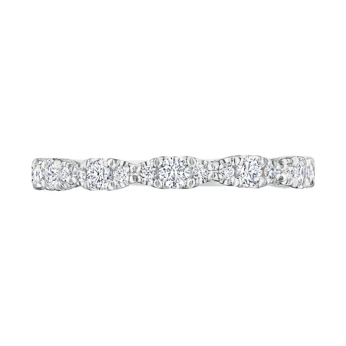 Petite Crescent RoyalT | Marquise Shape Design Detail Wedding Band HT2558B12