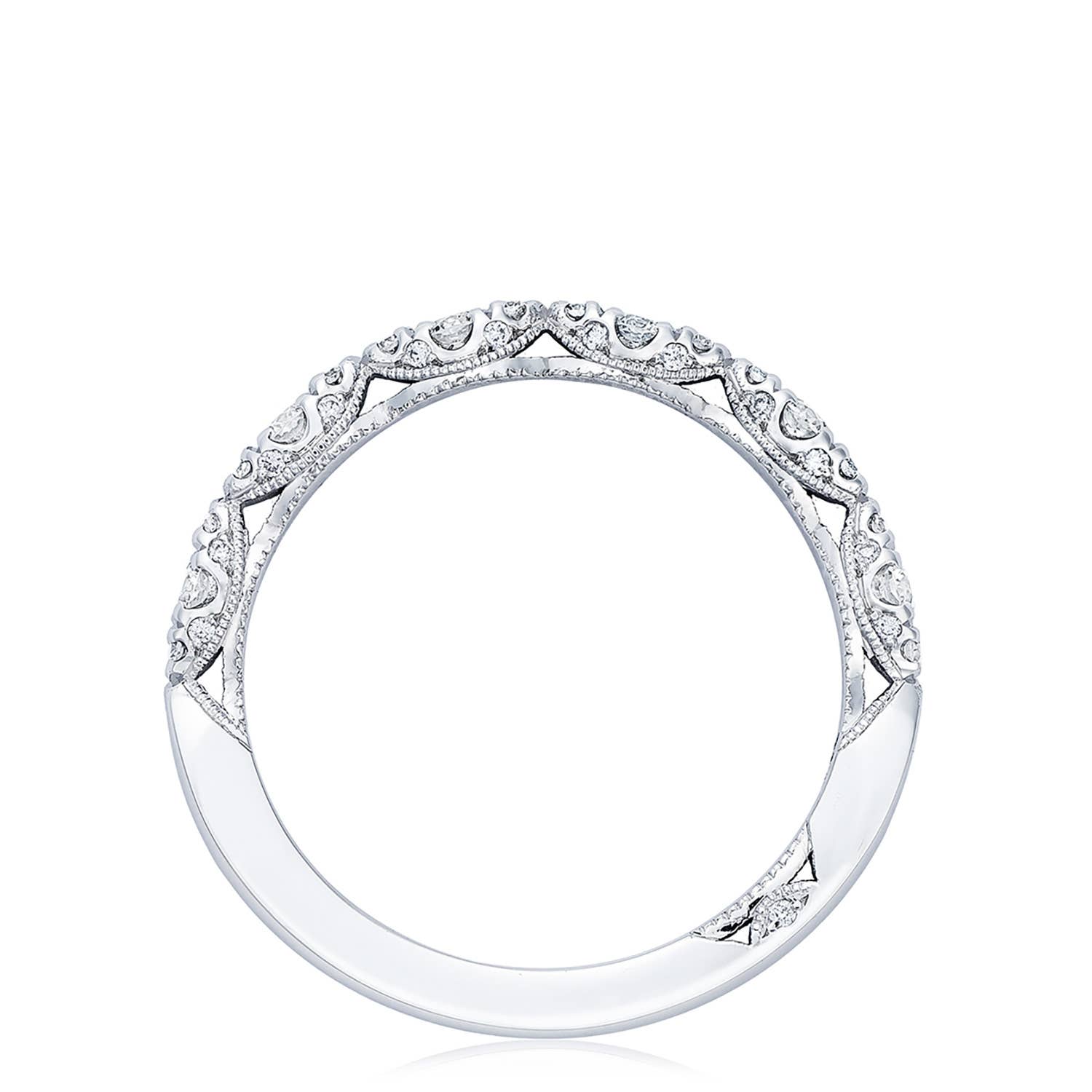 Petite Crescent RoyalT | Marquise Shape Design Detail Wedding Band HT2558B12