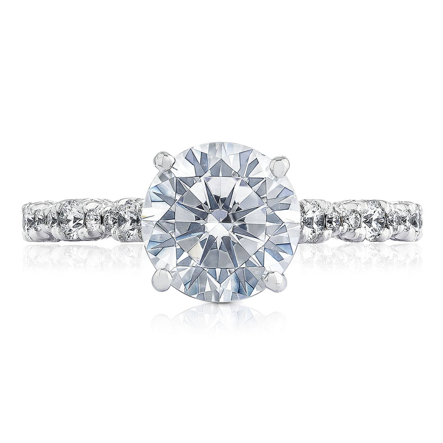 Petite Crescent | Round Solitaire Engagement Ring HT2558RD65