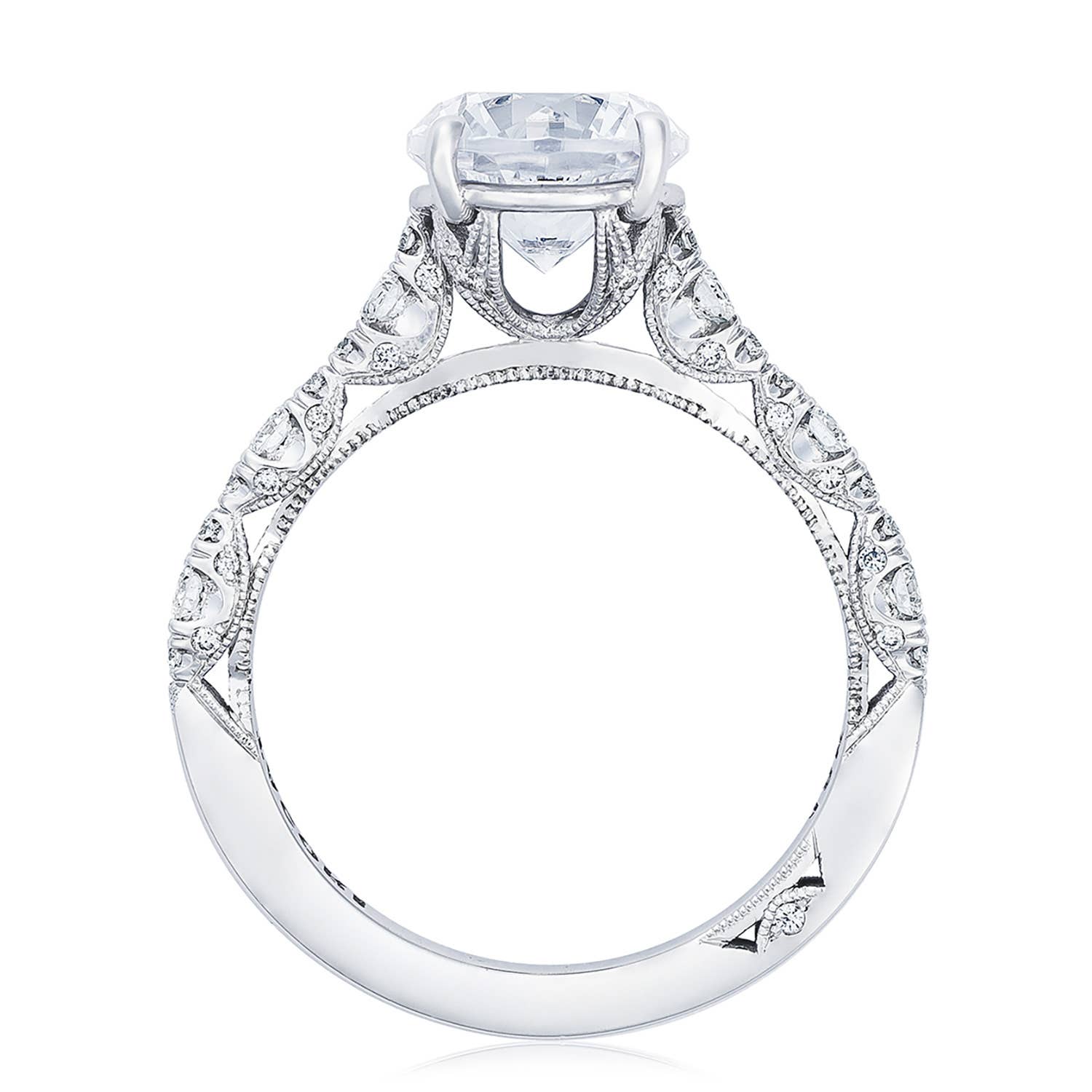 Petite Crescent | Round Solitaire Engagement Ring HT2558RD65