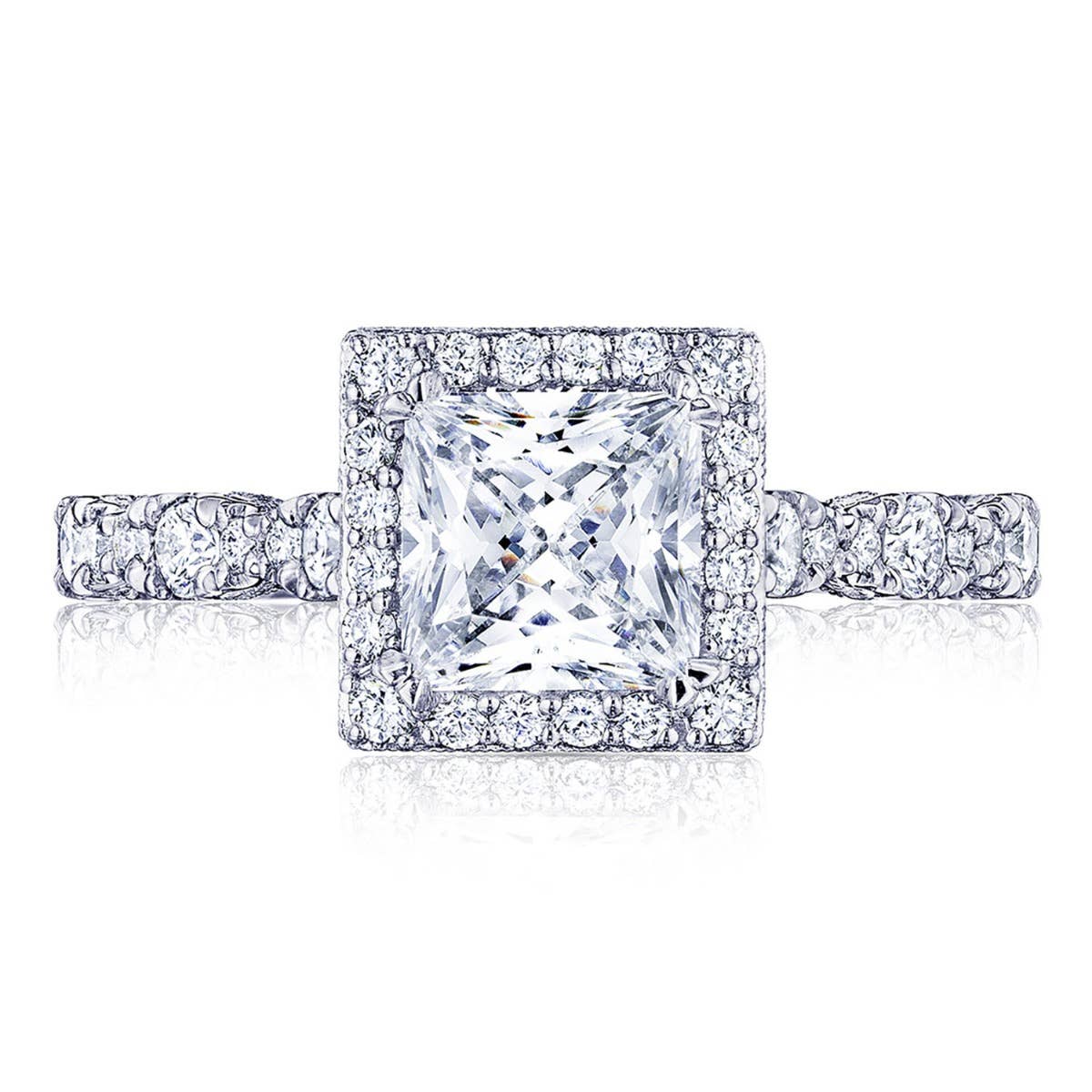 Petite Crescent | Princess Bloom Engagement Ring HT2560PR55