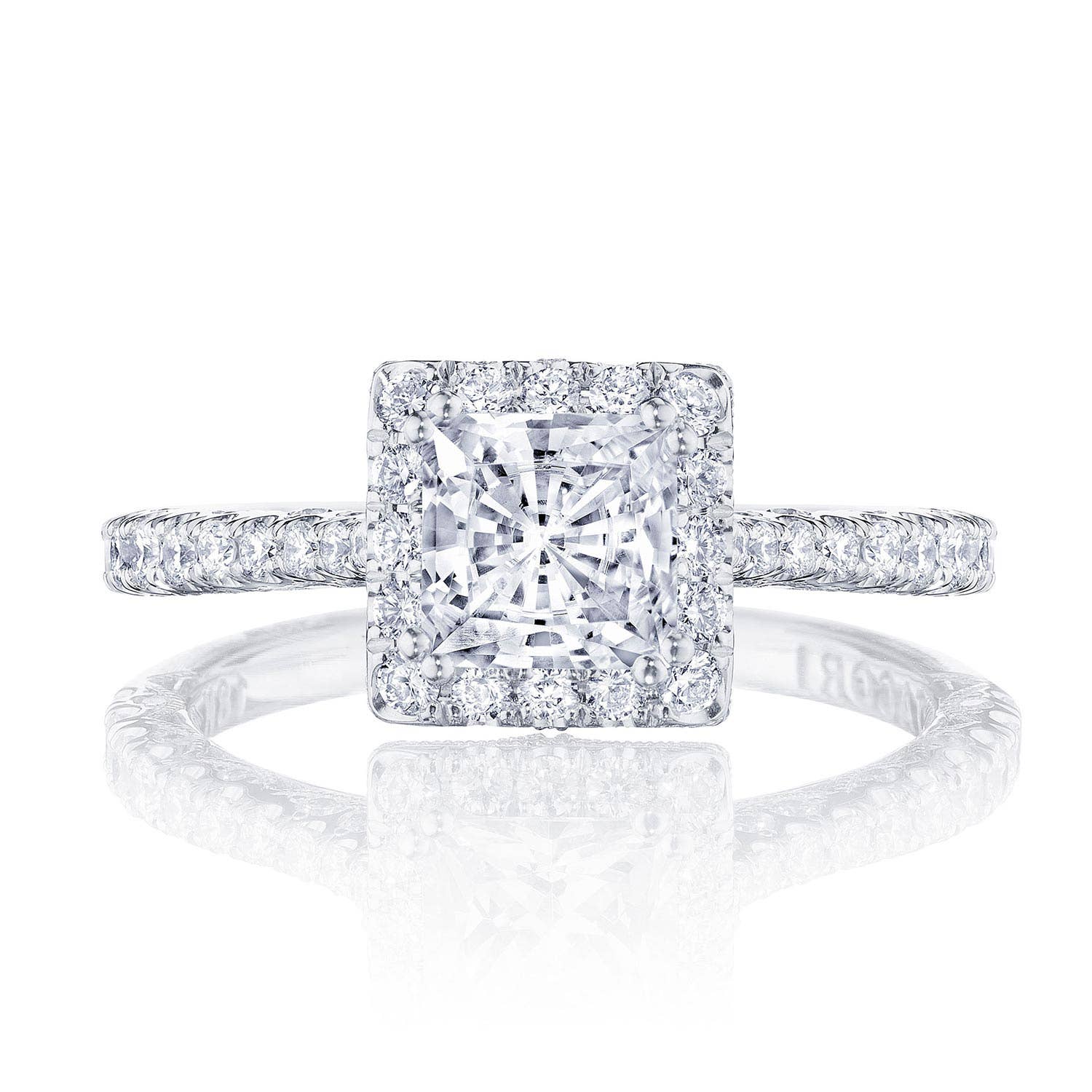 Petite Crescent | Princess Bloom Engagement Ring HT2571PR55