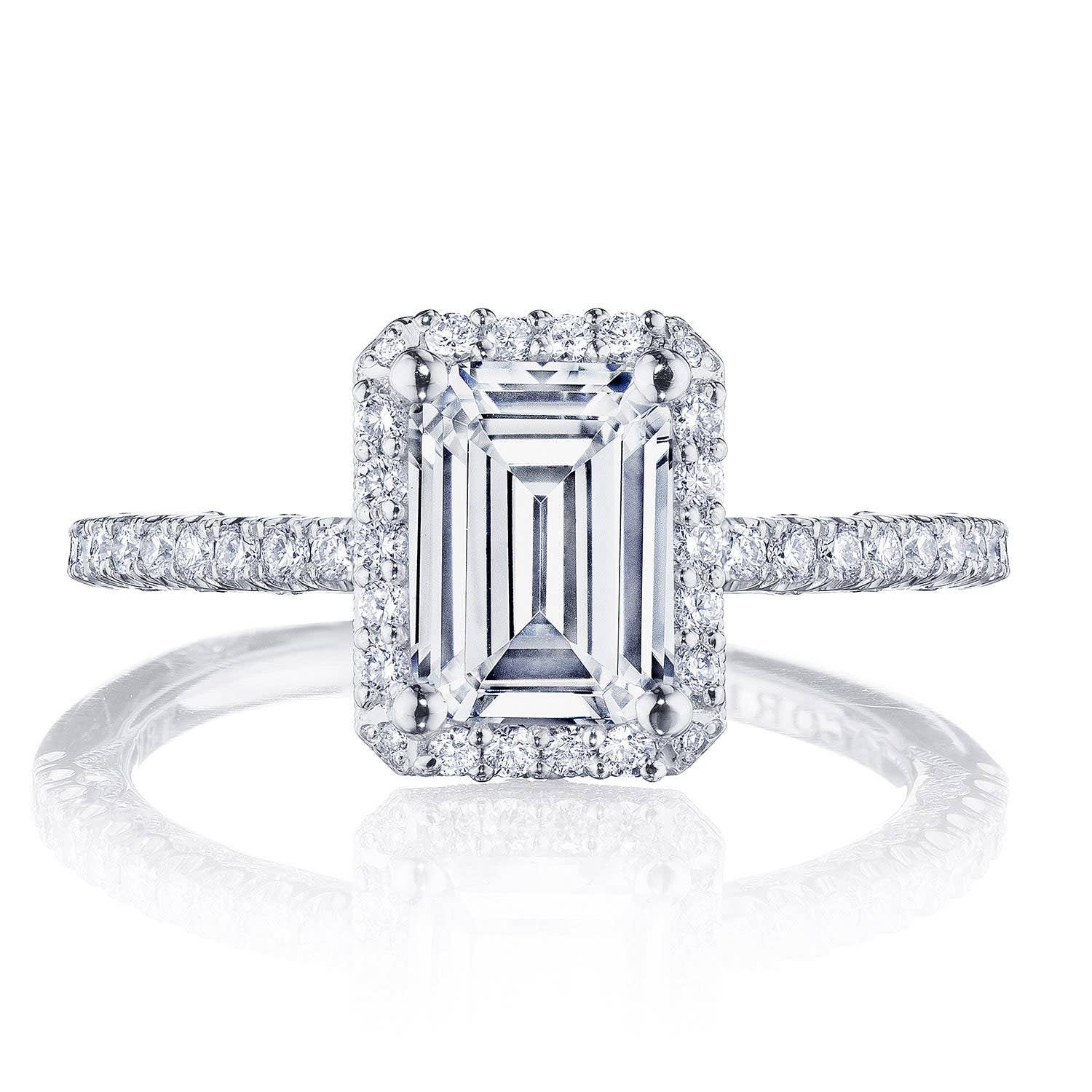 Petite Crescent | Emerald Bloom Engagement Ring HT257215EC75X55Y