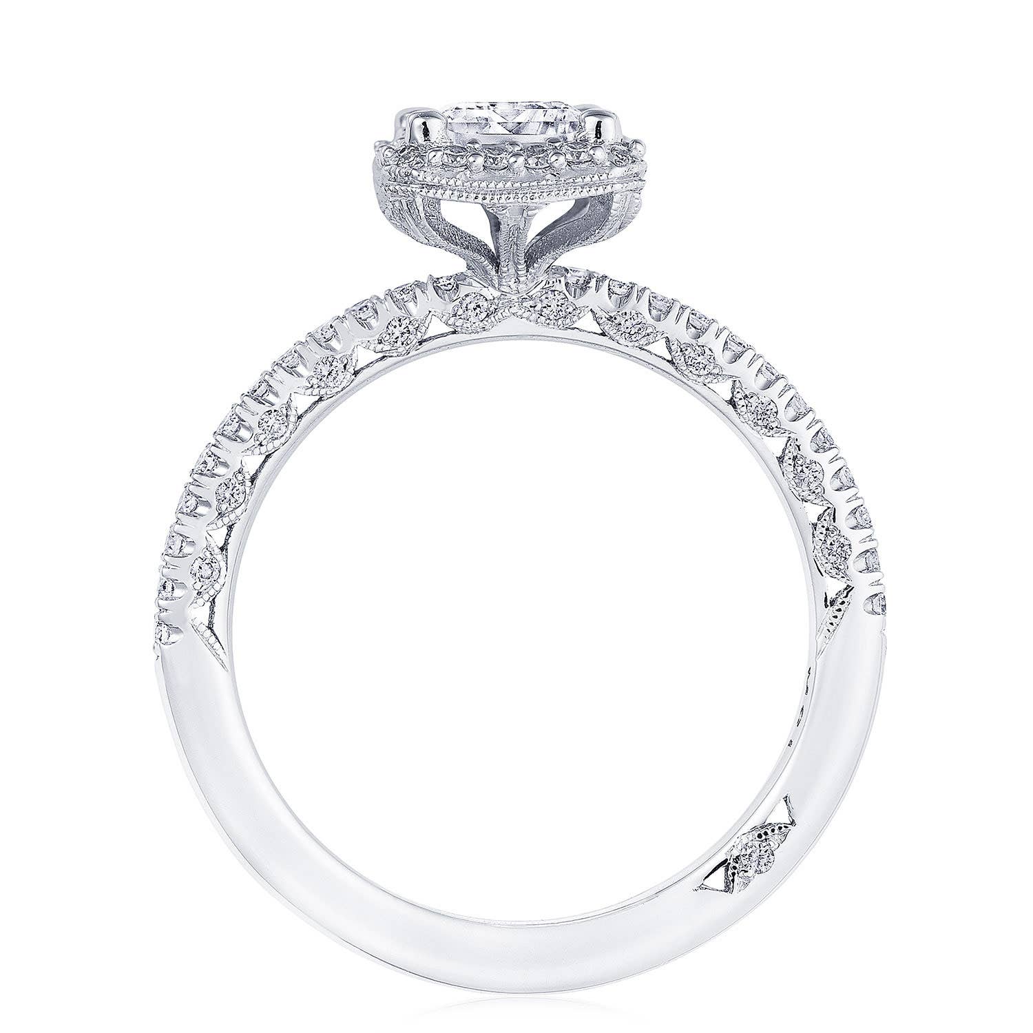 Petite Crescent | Emerald Bloom Engagement Ring HT257215EC75X55Y