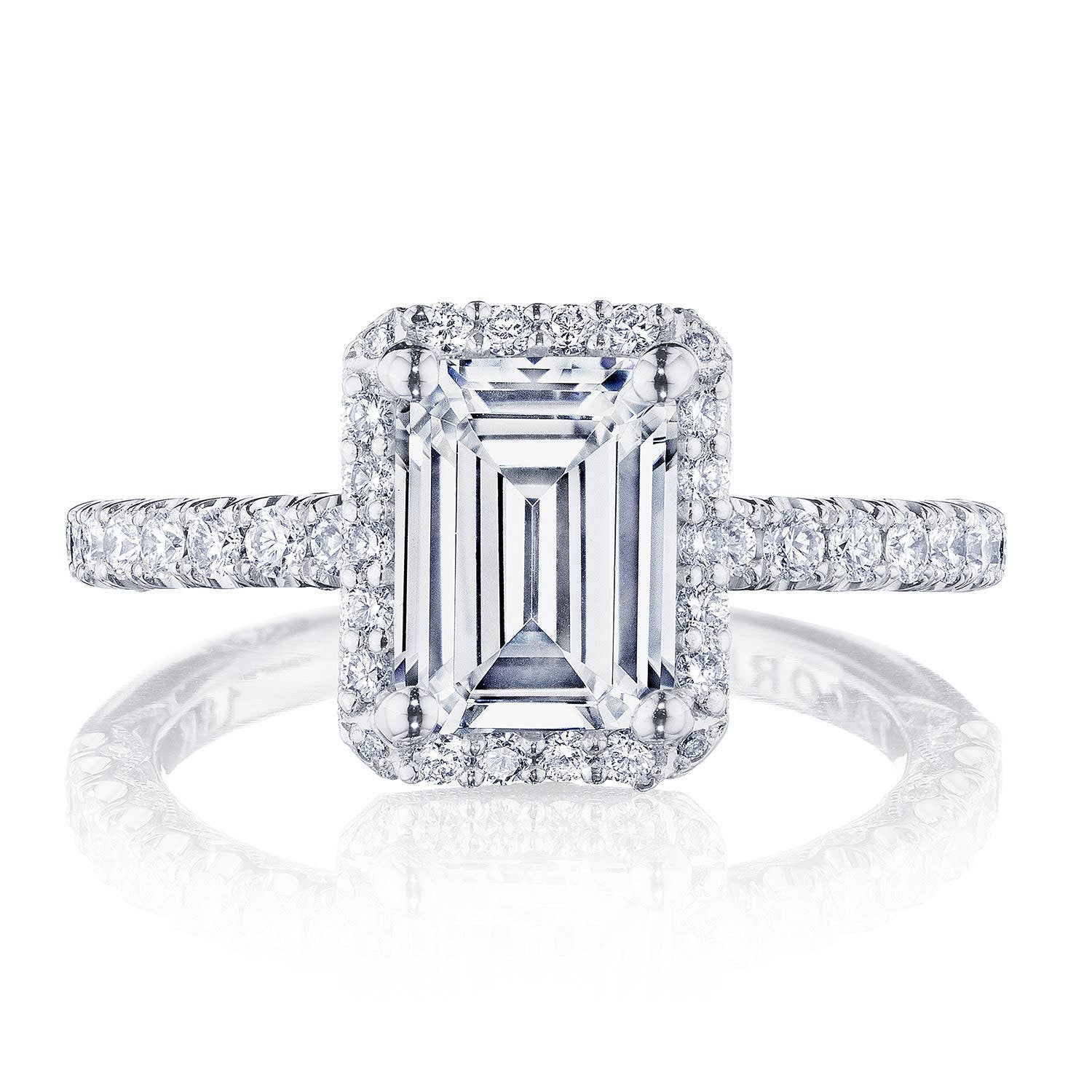 Petite Crescent | Emerald Bloom Engagement Ring HT2572EC8X6Y