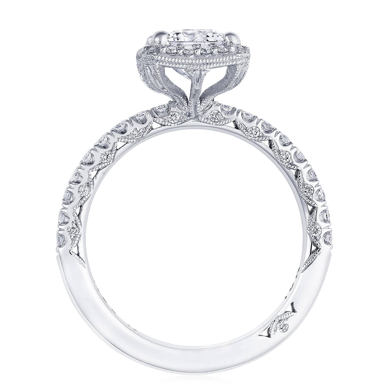 Petite Crescent | Emerald Bloom Engagement Ring HT2572EC8X6Y