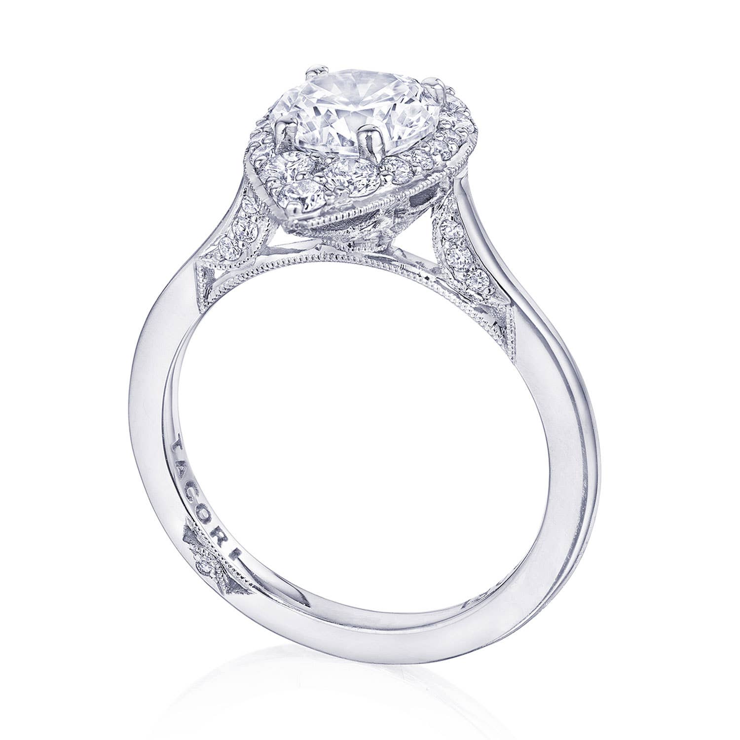 Simply TACORI | Round, Pear Bloom Engagement Ring HT2575RDPS7