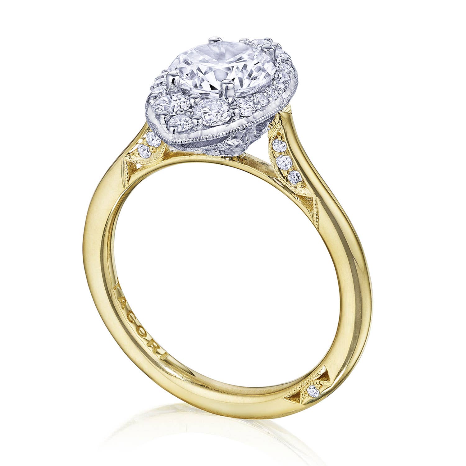 Simply TACORI | Round, Marquise Bloom Engagement Ring HT2577RDMQ7YW