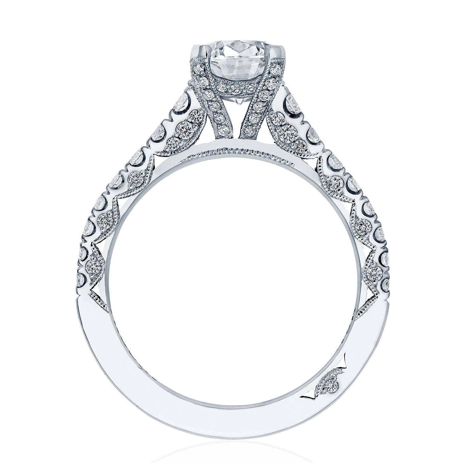 Petite Crescent | Oval Solitaire Engagement Ring HT2579OV85X65