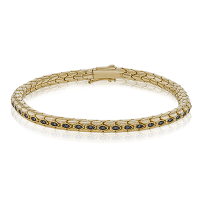 Men's Bracelet In 18k Gold With Black Diamonds LB2286