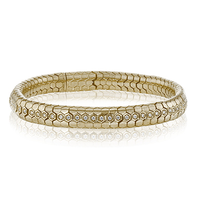 Men's Bracelet In 14 Gold With Diamonds LB2287