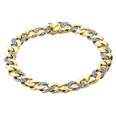 Men's Bracelet In 14k Gold With Diamonds LB2316