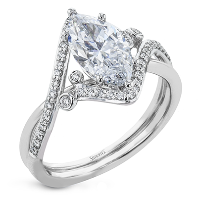 Marquise-Cut Criss-Cross Engagement Ring In 18k Gold With Diamonds LR2113-MQ