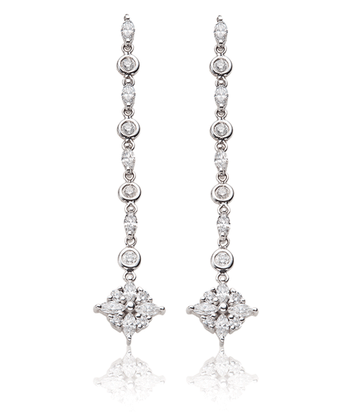 Marquise and Round Drop Earrings 511-JSA