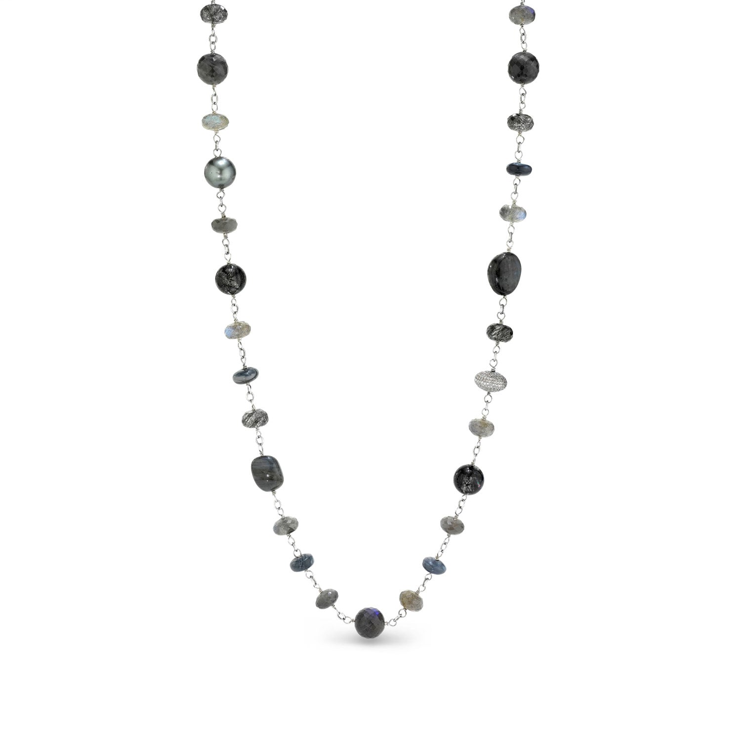 Opal Gemstone Rope Necklace  N0001143 - TBird