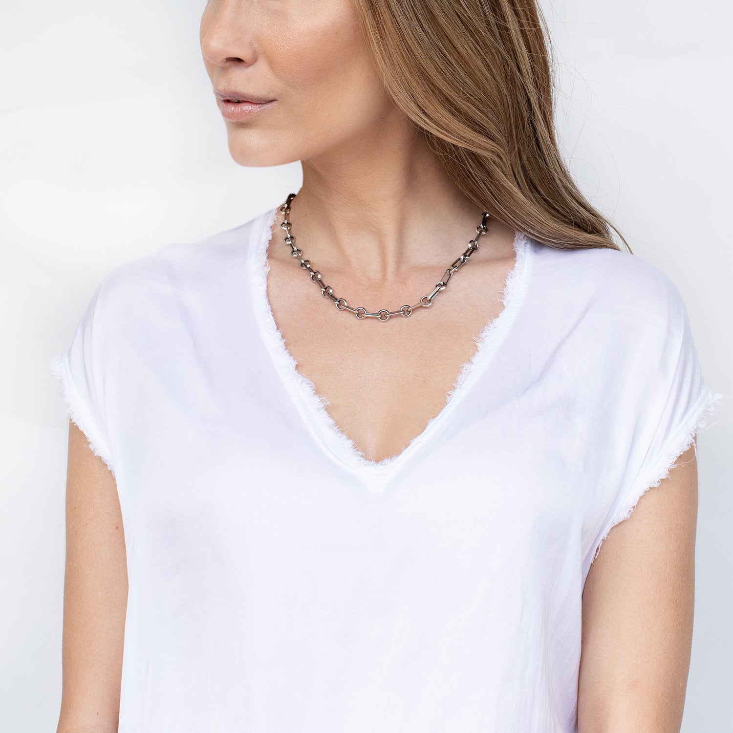 Short Soho Chain Layering Necklace  NB000196 - TBird