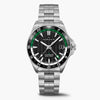 NORQAIN Adventure NEVEREST GMT Black Dial Green and White Ring Stainless Steel Automatic Watch
