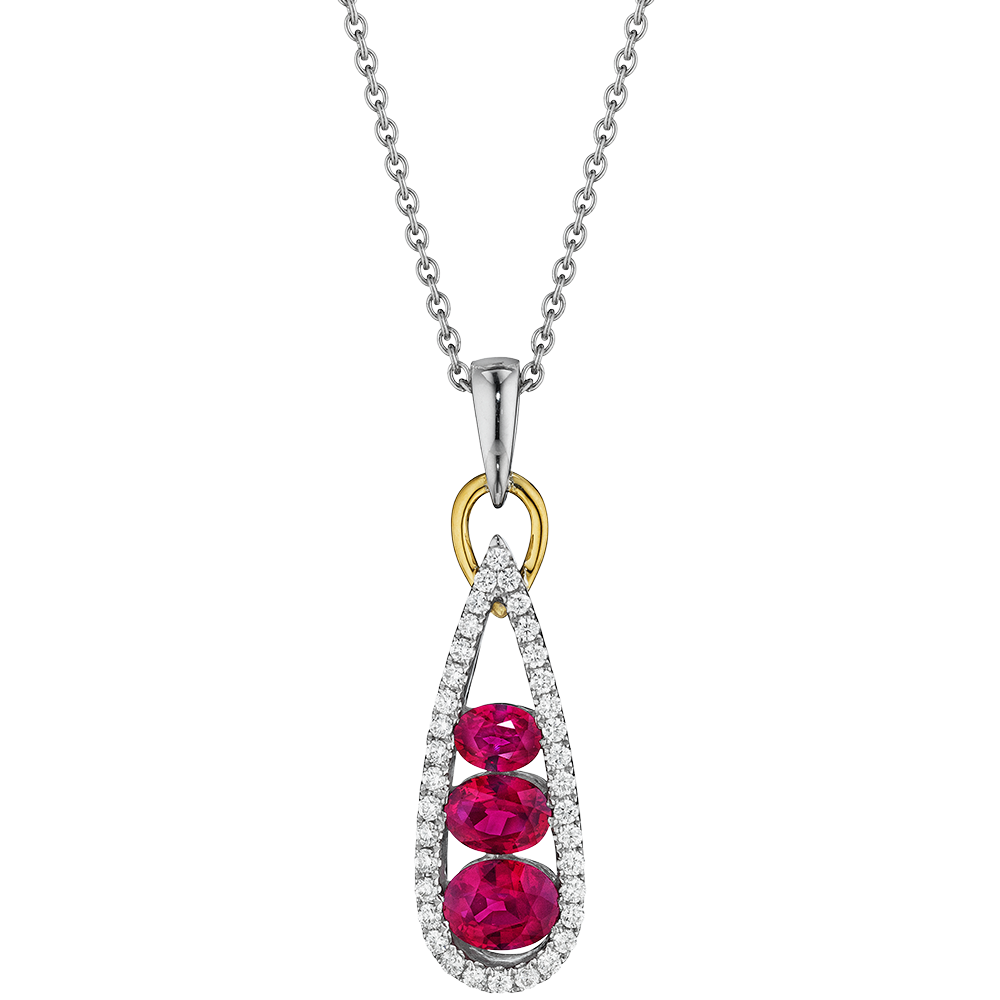 Spark Creations Ruby & Diamond Pendant | P 5481-R