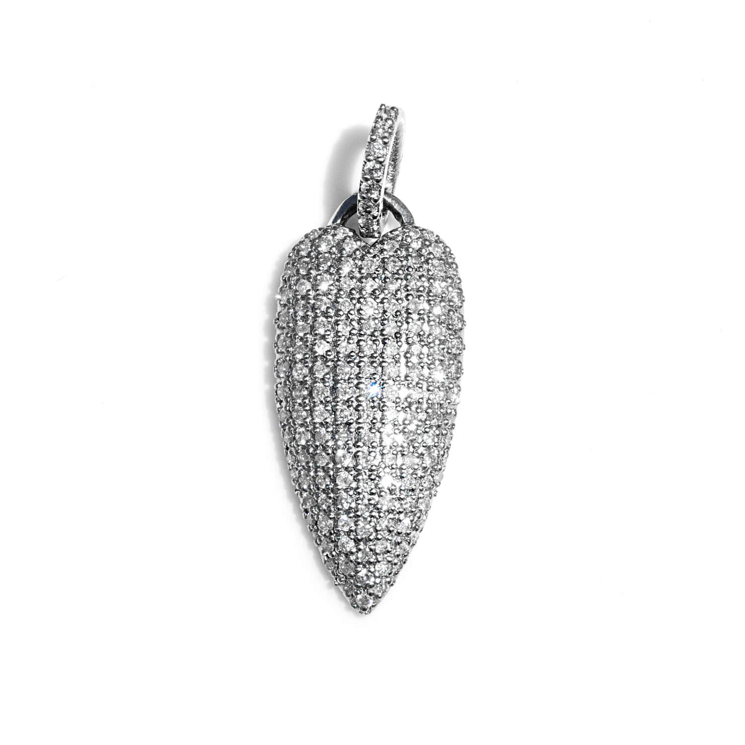 Skinny Heart Pave Diamond Pendant  P0000694 - TBird