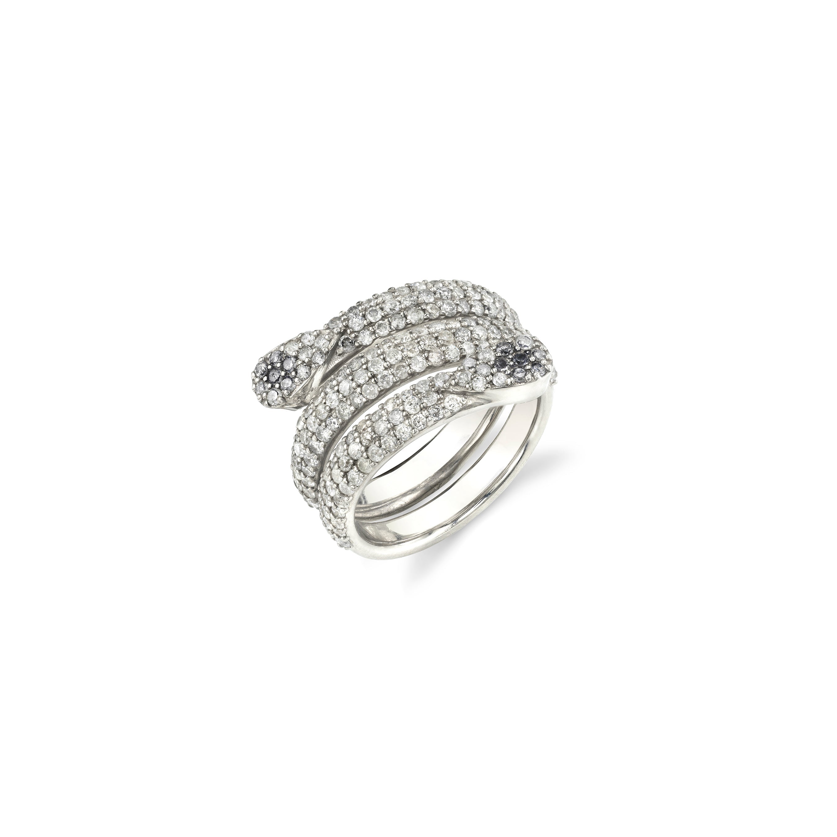 Diamond Silver Snake Ring  R0111 - TBird