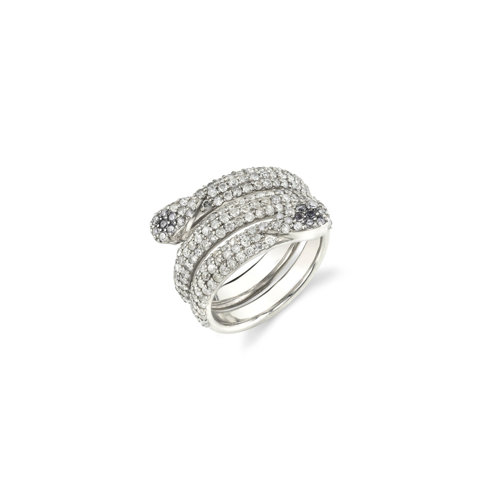 Diamond Silver Snake Ring  R0111 - TBird
