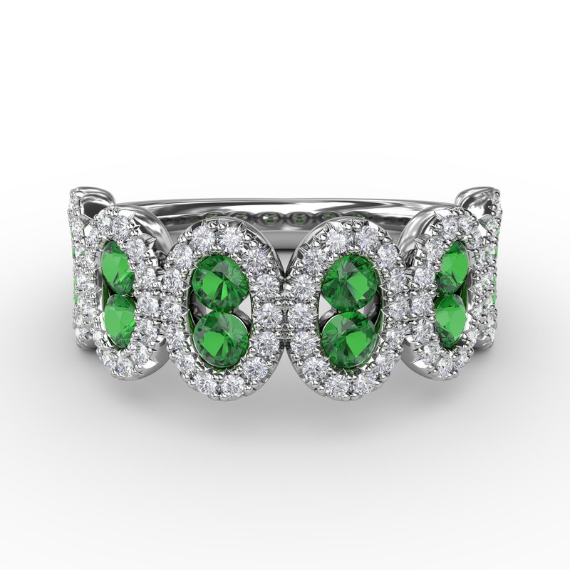 Think Like A Queen Emerald and Diamond Ring R4478E - TBird