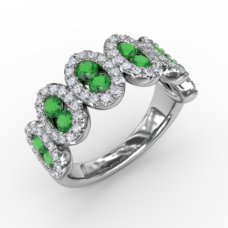 Think Like A Queen Emerald and Diamond Ring R4478E - TBird