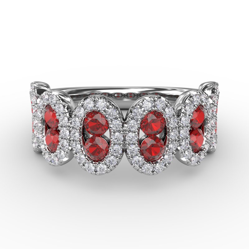 Think Like A Queen Ruby and Diamond Ring R4478R - TBird