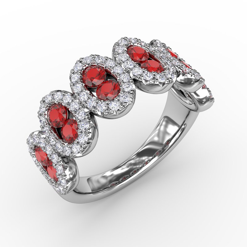 Think Like A Queen Ruby and Diamond Ring R4478R - TBird