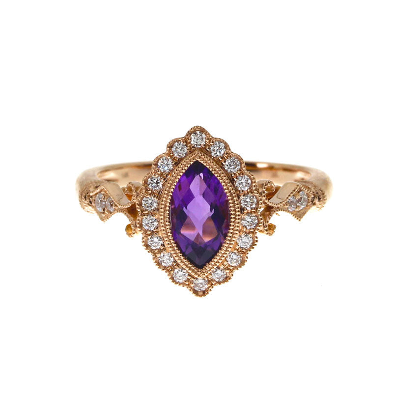 MARQUIS BRAIDED AMETHYST RING RM3895P