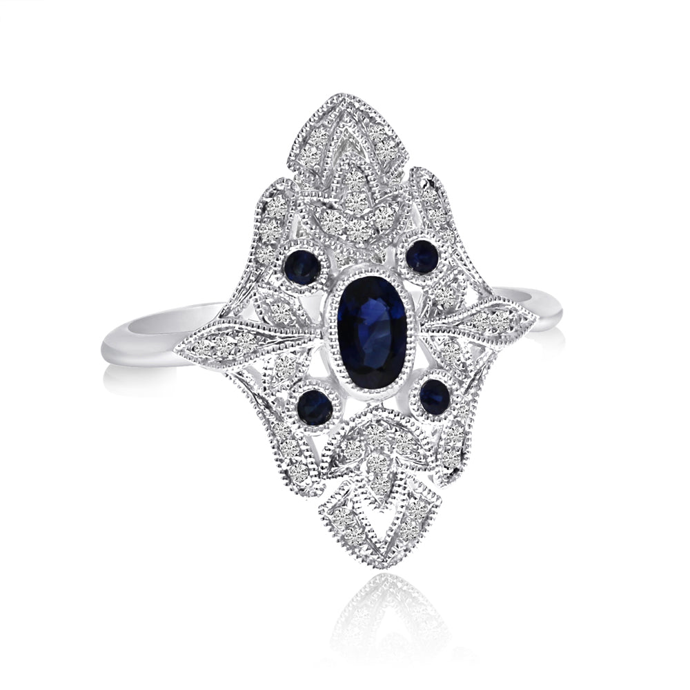 ART DECO OVAL PRECIOUS RING RM3991W