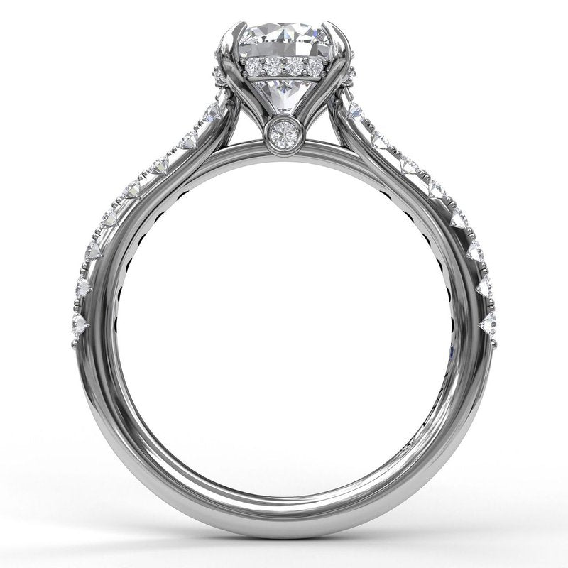 Classic Round Cut Solitaire With Hidden Halo S3024 - TBird