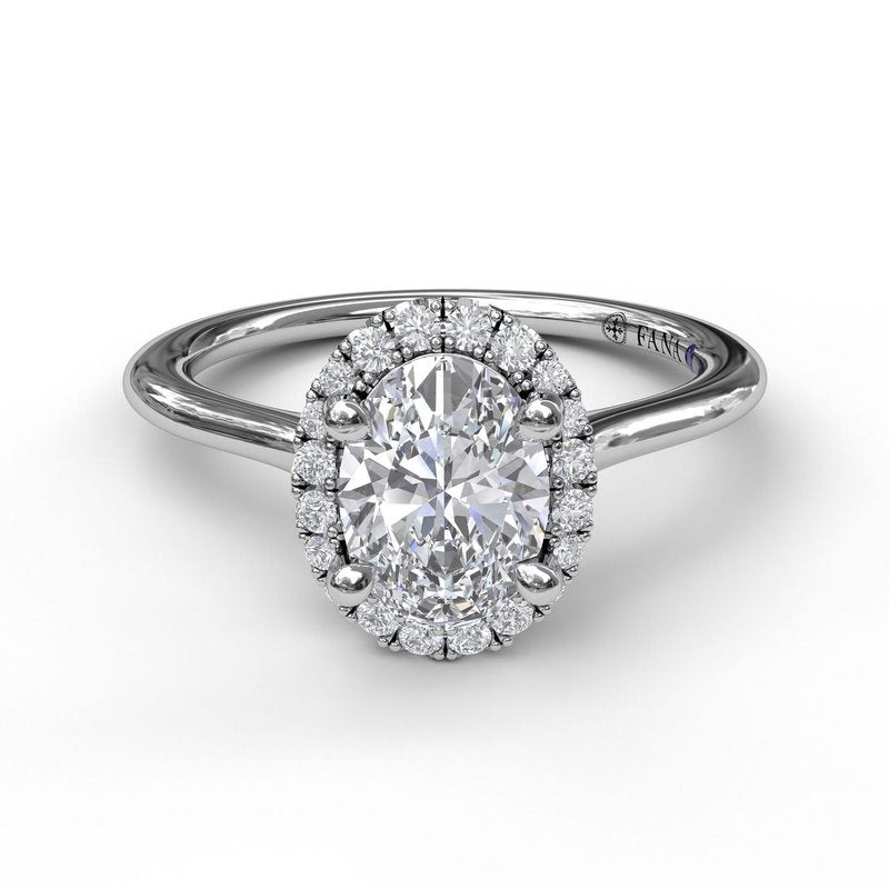 Oval Cut Halo Engagement Ring S3043 - TBird