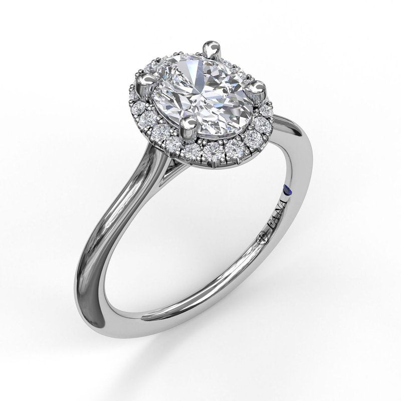 Oval Cut Halo Engagement Ring S3043 - TBird
