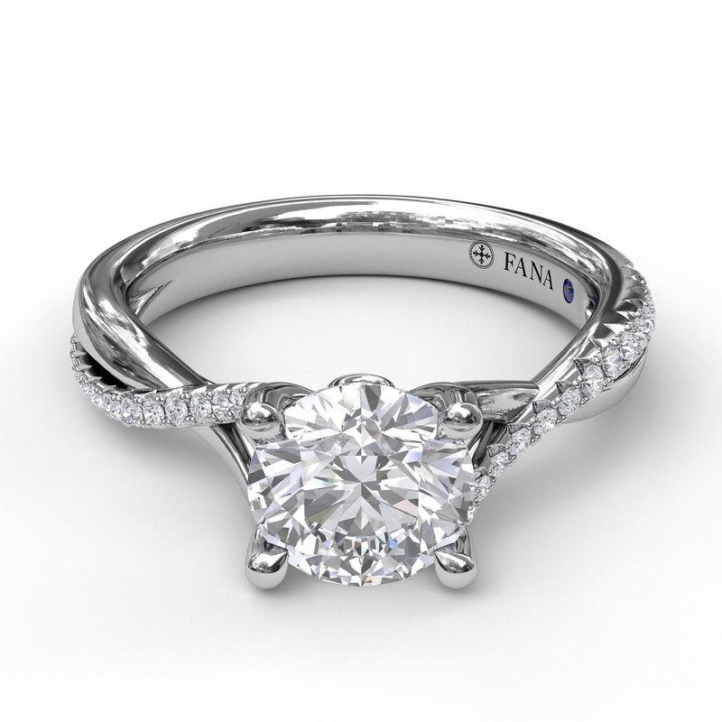 Alternating Diamond Twist Engagement Ring S3477 - TBird