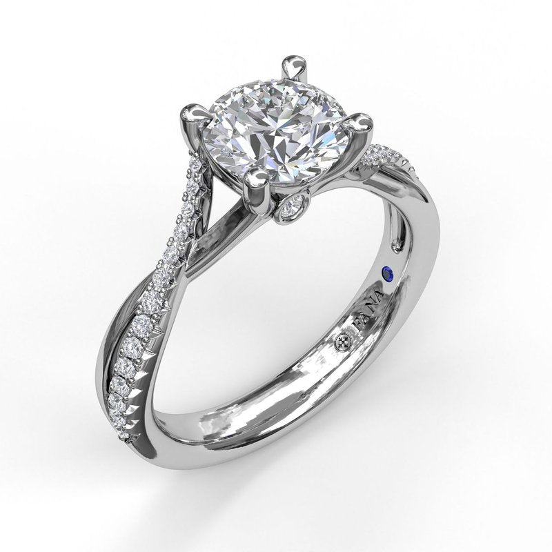 Alternating Diamond Twist Engagement Ring S3477 - TBird