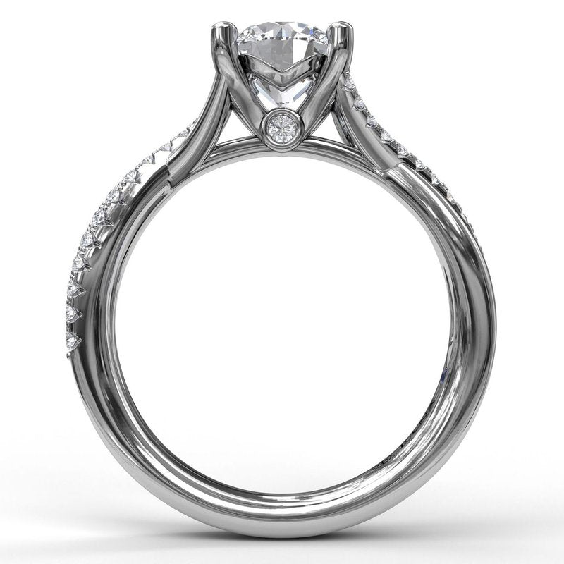 Alternating Diamond Twist Engagement Ring S3477 - TBird
