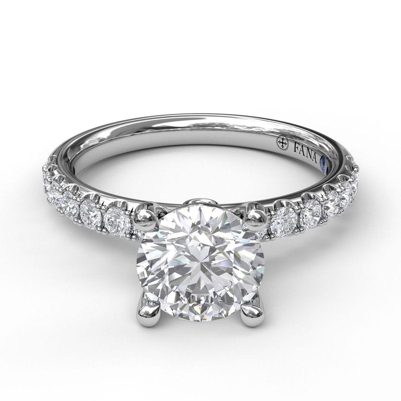 Classic Pave Round Cut Engagement Ring S3846 - TBird