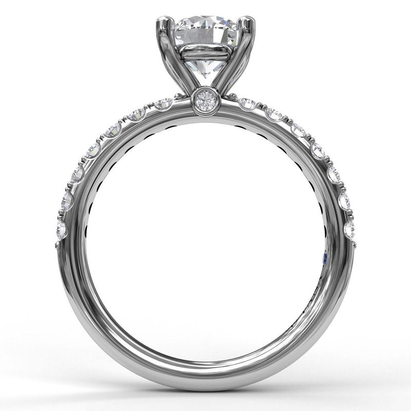 Classic Pave Round Cut Engagement Ring S3846 - TBird