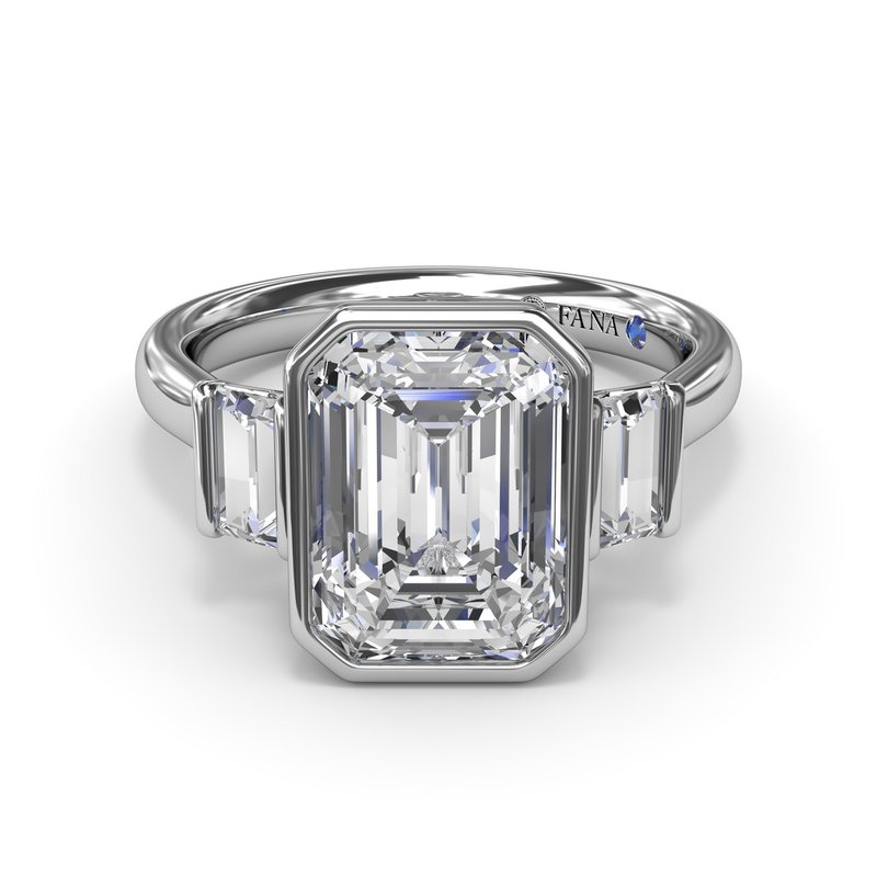 Bezel Set Diamond Engagement Ring S4233 - TBird