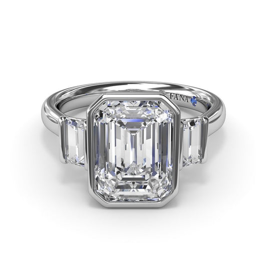 Bezel Set Diamond Engagement Ring S4233 - TBird