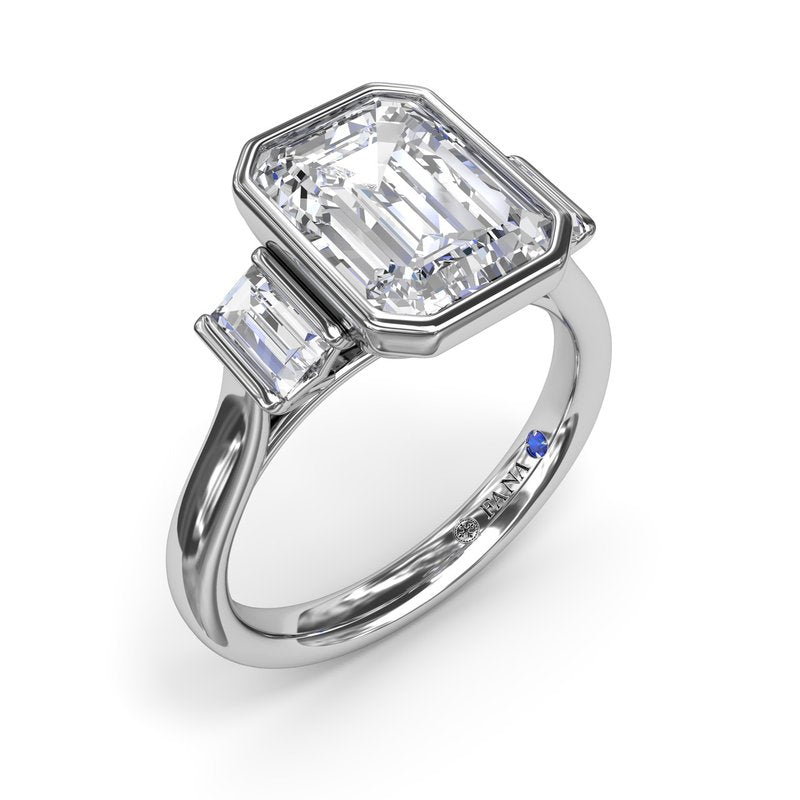 Bezel Set Diamond Engagement Ring S4233 - TBird