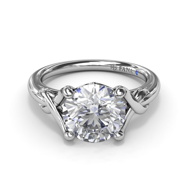 Smooth Love Knot Diamond Engagement Ring S4244 - TBird