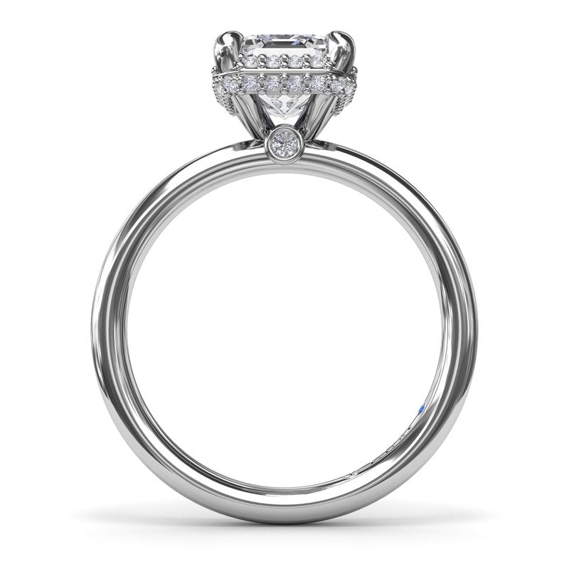 Emerald Cut Halo Diamond Engagement Ring S4256 - TBird