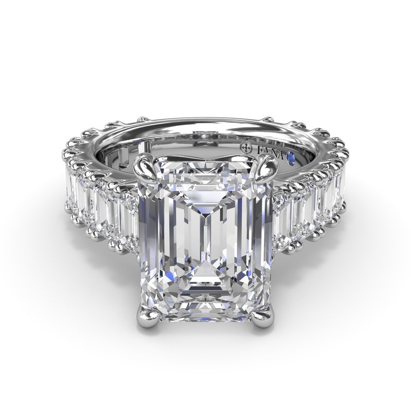 Chunky Emerald Diamond Engagement Ring S4274 - TBird