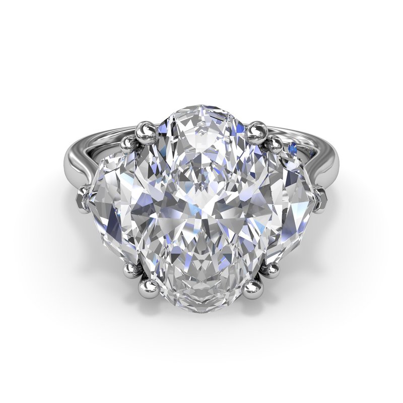 Three Stone Diamond Cadillac Engagement Ring S4282 - TBird
