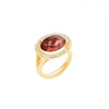 14k Tangerine Tourmaline Joni Ring with Diamond Halo SRG112-75 - TBird