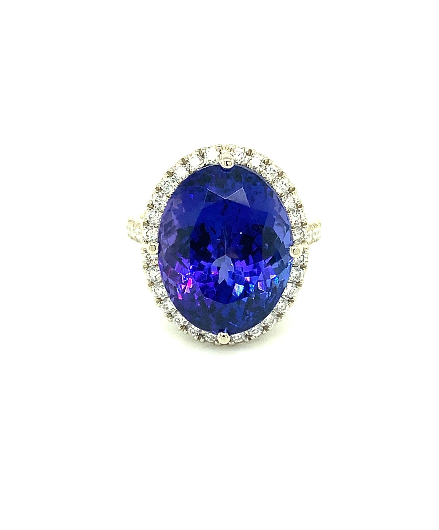 Tanzanite Oval Shaped Ring with Diamonds 69